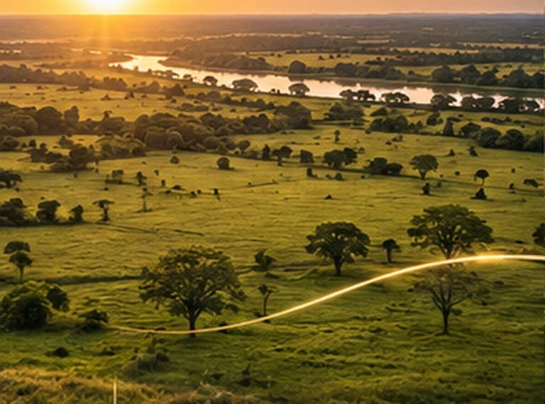 LA TIERRA: paisaje inspirado en los Llanos Orientales de Colombia